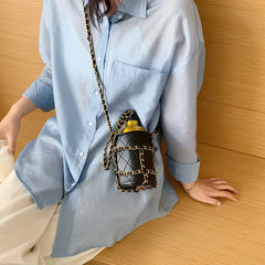 Wine Bottle Shape Crossbody Bag PU Leather Small Shoulder Bag