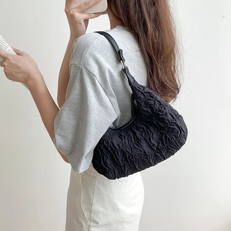 Soft Folds Underarm Bag Casual Ladies Shoulder Bags
