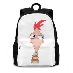 3D Print Backpack Casual Bag Funny Phineas Cartoon