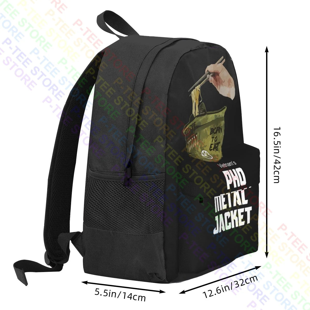 Pho Pho Metal Jacket Backpack Gym Large Capacity 3D Printing Clothes