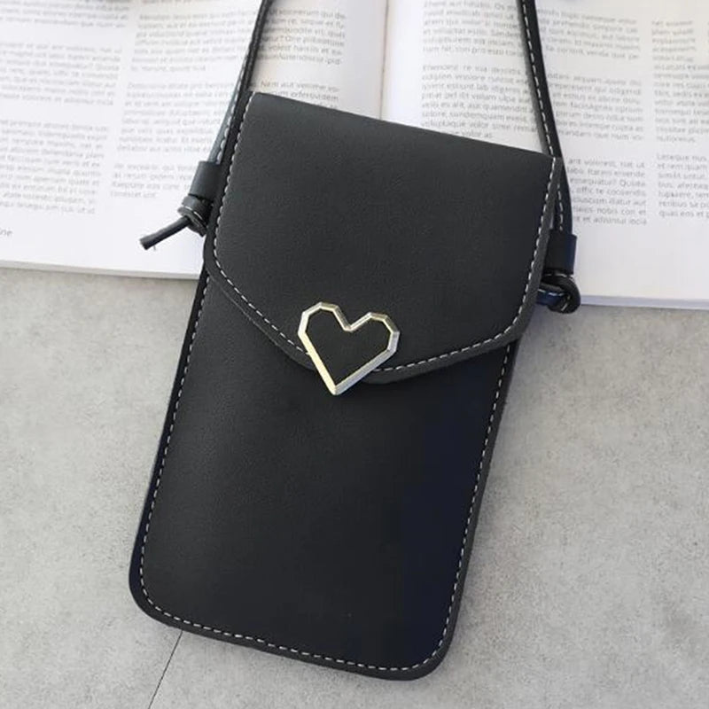 Transparent Touch Screen Phone Wallet Messenger Bag