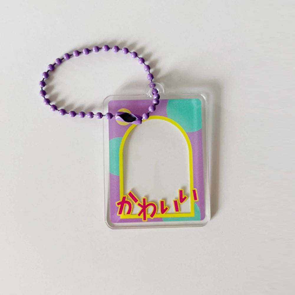 Photo Sleeves Protector Keychain Gift Photocard Frame