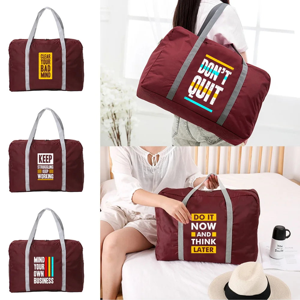 Large Capacity Waterproof Travel Bag Nylon Foldable Luggage Bag