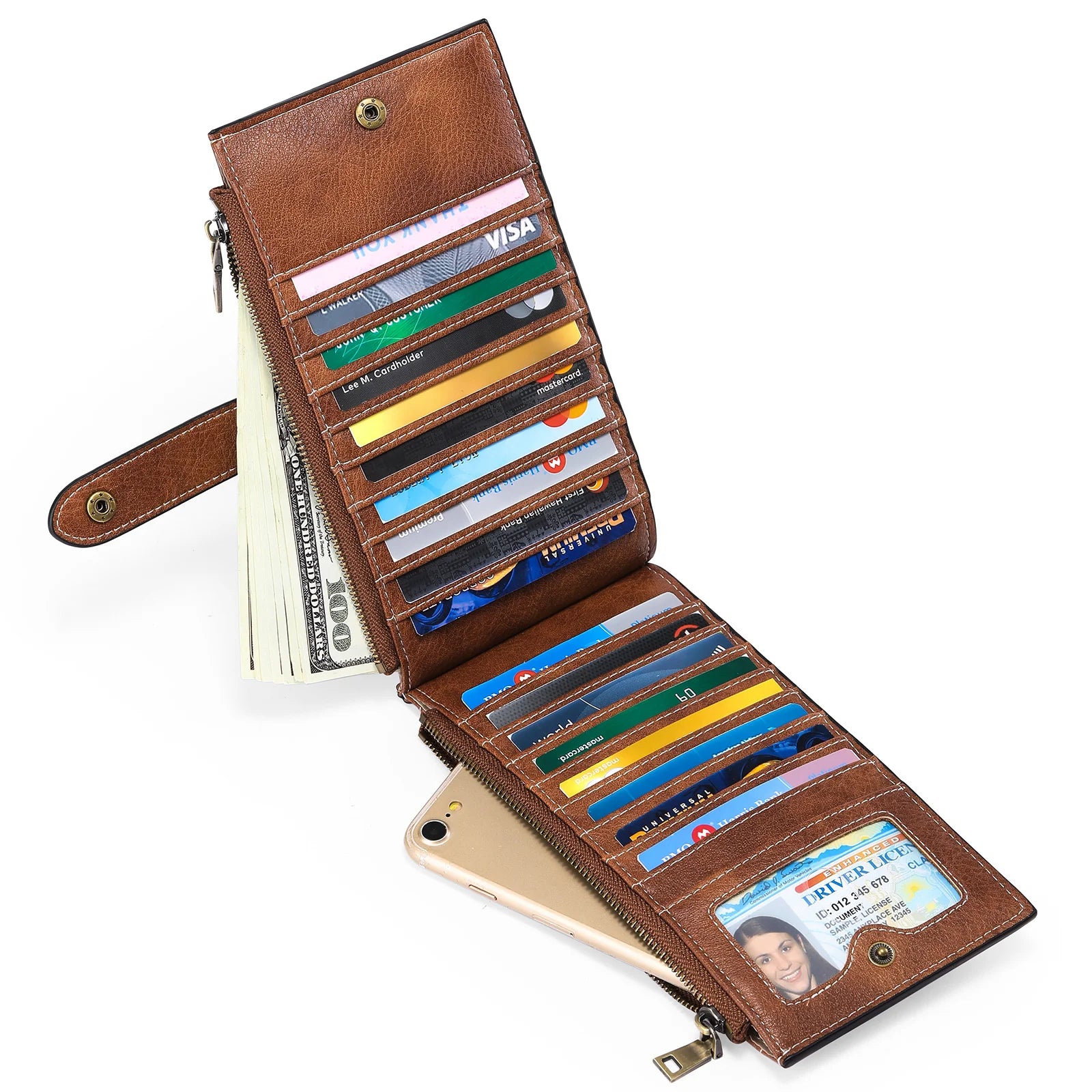 Large Capacity Zipper Wallet for Women