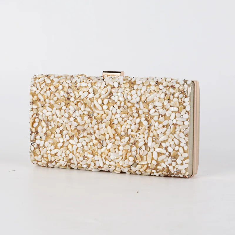 Pink Clutch Purse Women Cross Bag Handbags Stone Wedding Shoulder Tote