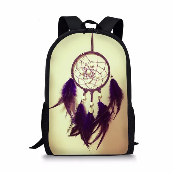 Pink Dream Catcher Pattern Girls Backpack