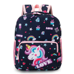 Pink Nylon Printing Children Backpack Kindergarten Student Purple Cartoon Girl S