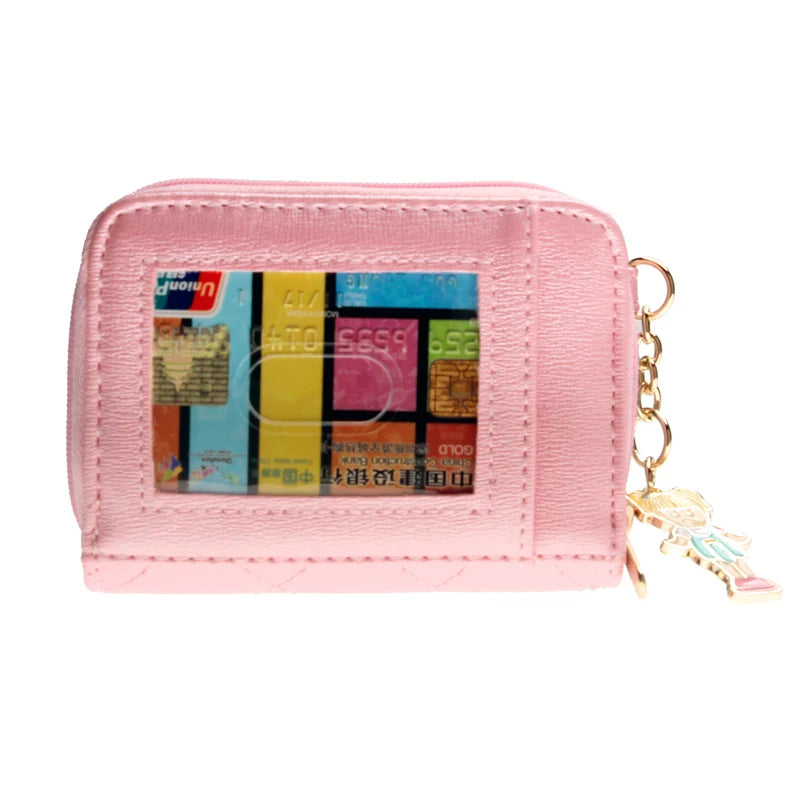 Pink Quilted Women Wallets Female Purse