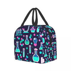 Pink Science Insulated Lunch Bag for Women Chemical Lab Chemistry