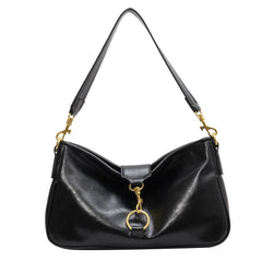 Pink Leather Shoulder Bag for Women Spring Crossbody Purse