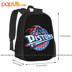 Pistons Detroit Large Capacity Backpack Vintage Sports Bag