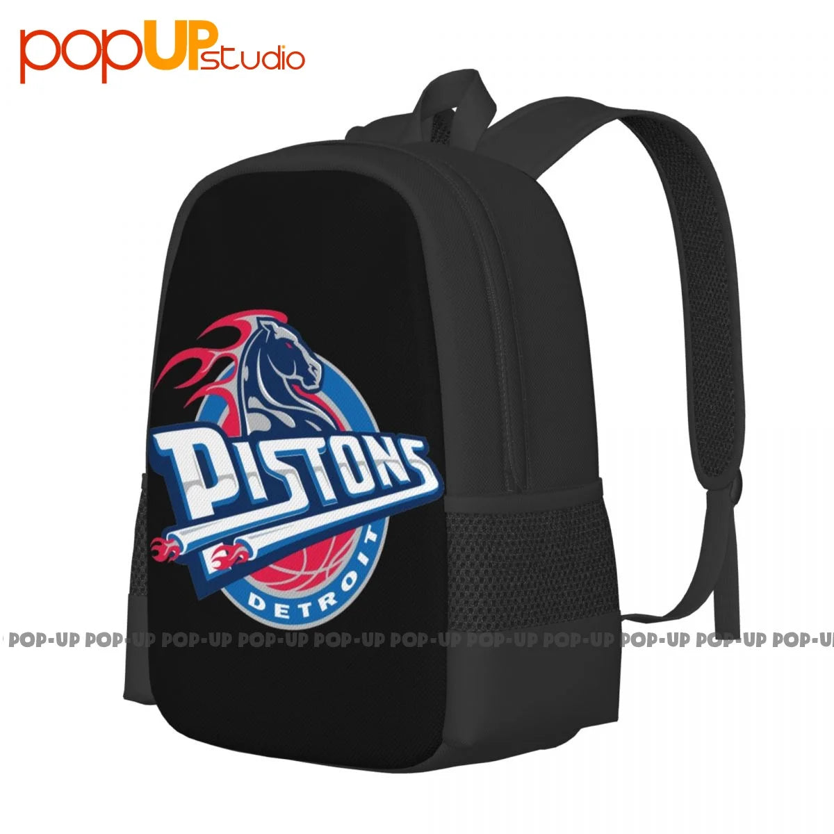Pistons Detroit Large Capacity Backpack Vintage Sports Bag