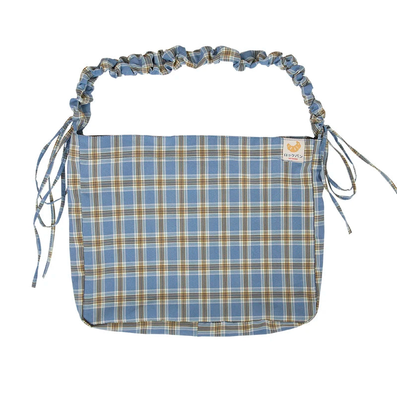 Plaid Crossbody Bag Large Capacity Women's Handbag