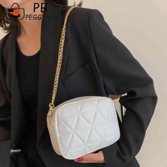 Plaid Shoulder Bag Chain Small Square Bag Casual