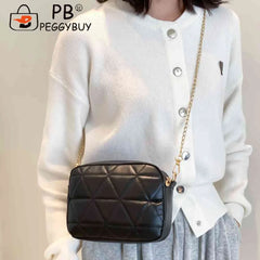 Plaid Shoulder Bag Chain Small Square Bag Casual