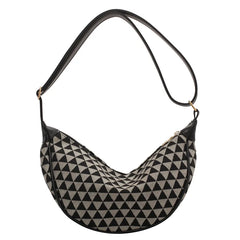Plaid Shoulder Bag for Women Pu Leather Casual Underarm Female Crossbody Bags