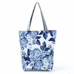 Floral Women Shoulder Bag Eco Reusable Portable Storage Shopping Bag