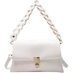 Pleated Belt Pu Leather Crossbody Bag For Women