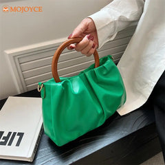 Pleated Cloud HandBag Shoulder Crossbody Bag Retro Handle Messenger