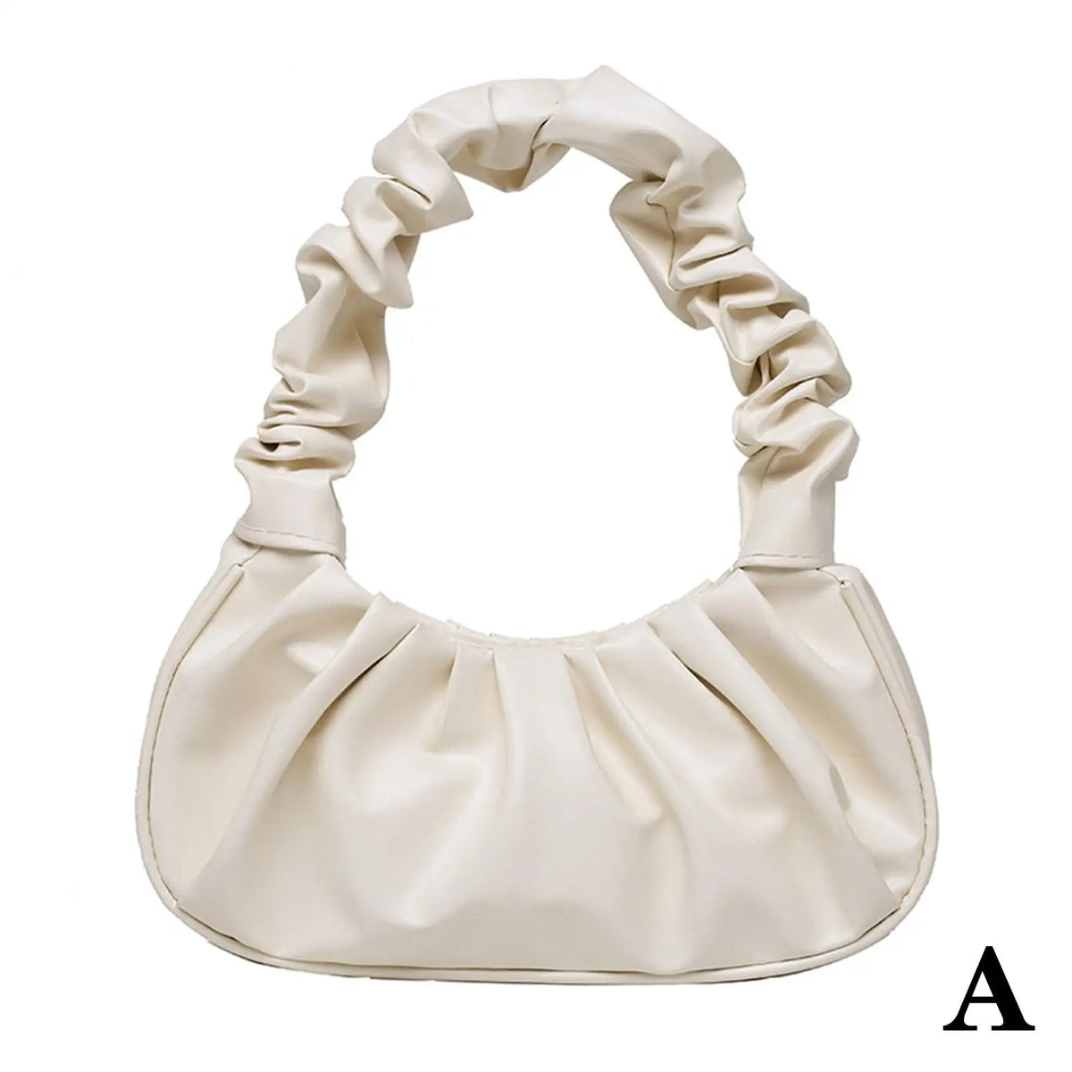 Pleated Handbags Women's Pu Leather Bags Shopping Casual Shoulder Armpit Bags