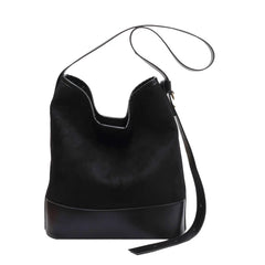 Pleated Leather Large Bag Shopping Bag Soft One Shoulder Backpack