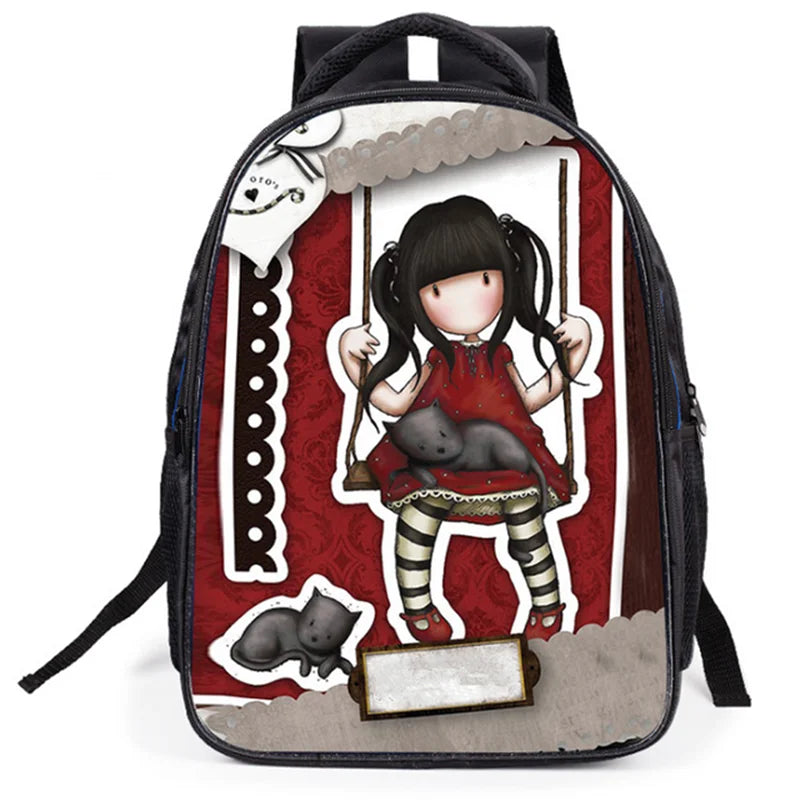 Girl's Book Bag School Backpack Large Capacity Lightweight Kids Bag