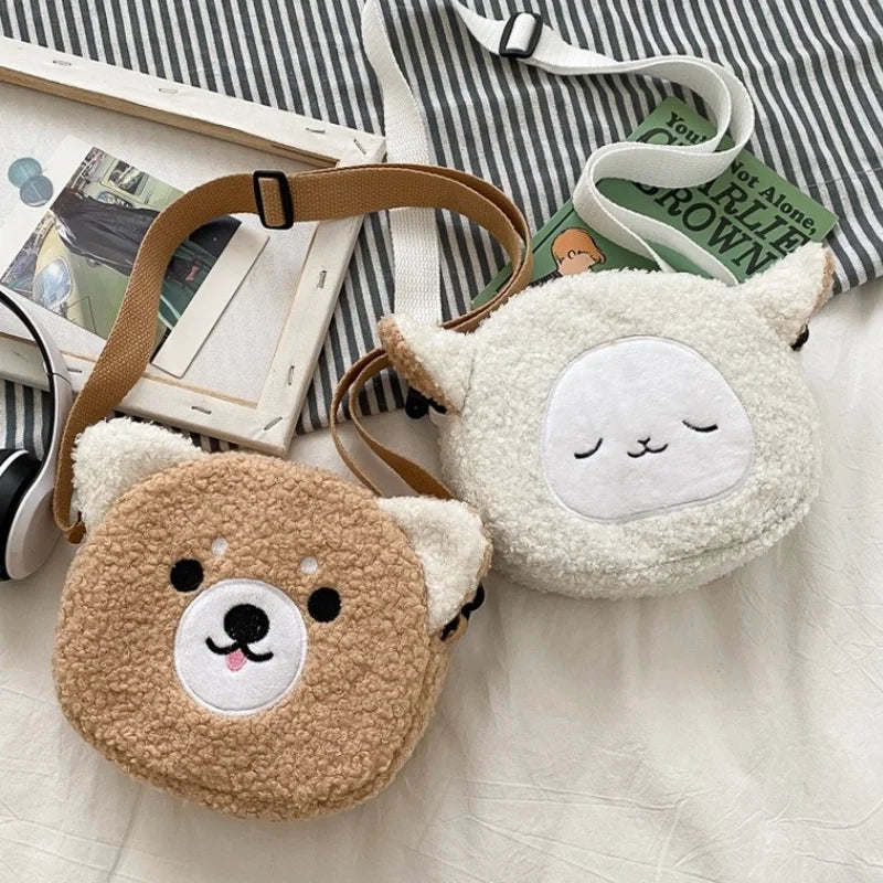 Plush Bag Ladies Shoulder Bags Crossbody Small Round Bag