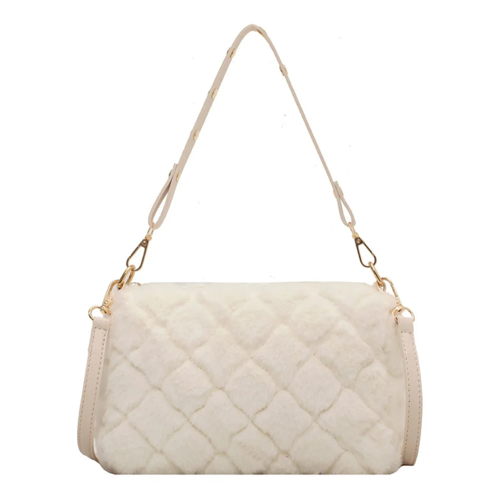 Winter Warm Faux Fur Crossbody Bag for Women