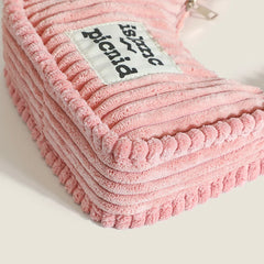 Women's Plush Crossbody Bag Solid Stripe Chain Mini Shoulder Bag