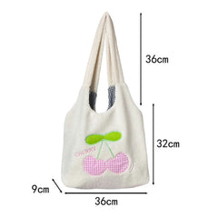 Cherry Cartoon Underarm Bag Fluffy Soft Casual