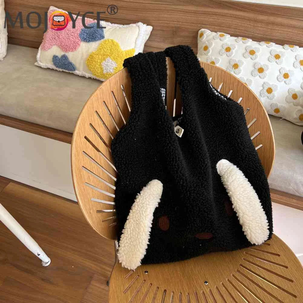 Fluffy Female Underarm Bag Animal Pattern Large Capacity Soft for Party