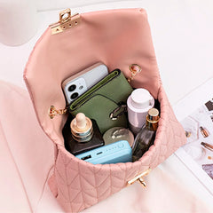 Plush Hand-held Small Square Bag Mini Shoulder Bag PU Ladies Handbag