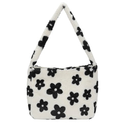 Fluffy Large Capacity Handbags for Women, Casual Soft Portable for Shopping