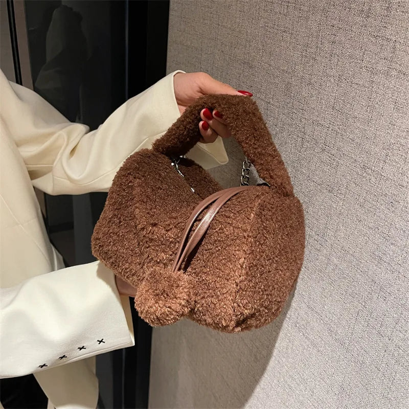 Plush Pillow Bag Women's Bag Large Capacity Female Handbag