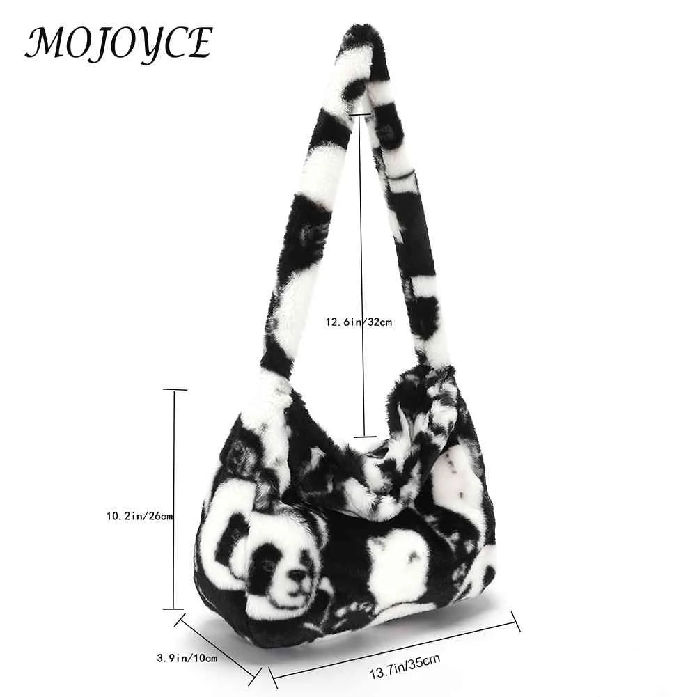 Fluffy Shoulder Bag Large Capacity Casual Soft Handbag