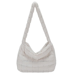 Fluffy Shoulder Bag Large Capacity Casual Soft Handbag