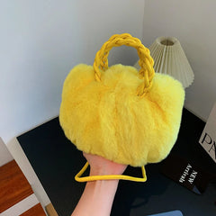 Plush Small Handbag Women Autumn Winter Soft Versatile One Shoulder Bag