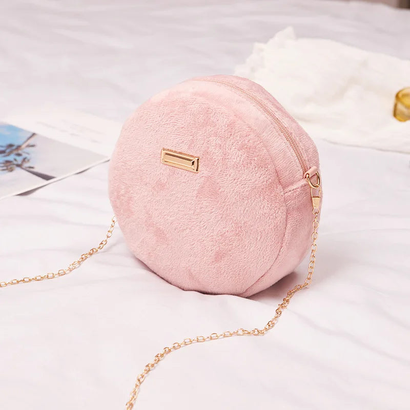 Sweet Round Bag Ladies Messenger Handbag Small Crossbody Bag