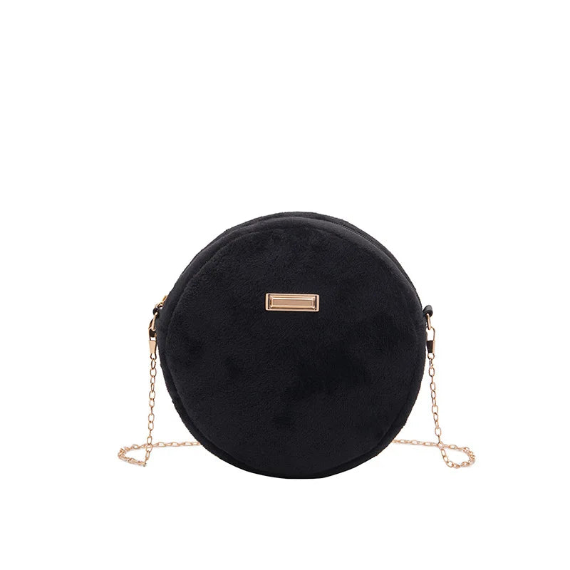 Sweet Round Bag Ladies Messenger Handbag Small Crossbody Bag