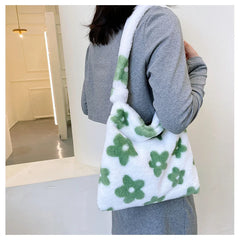 Plush Small Satchel Bag Women's Underarm Bag