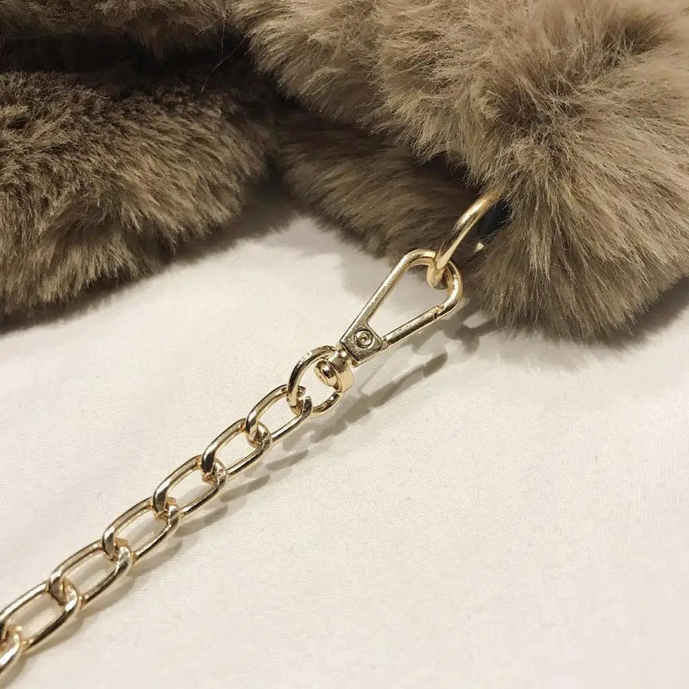 Soft Fluffy Chain Women's Winter Tote Bag