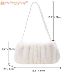 Warm Plush Women Hand Bag for Travel Vacation