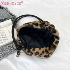 Leopard Top-handle Shoulder Bag for Women Casual Autumn Winter