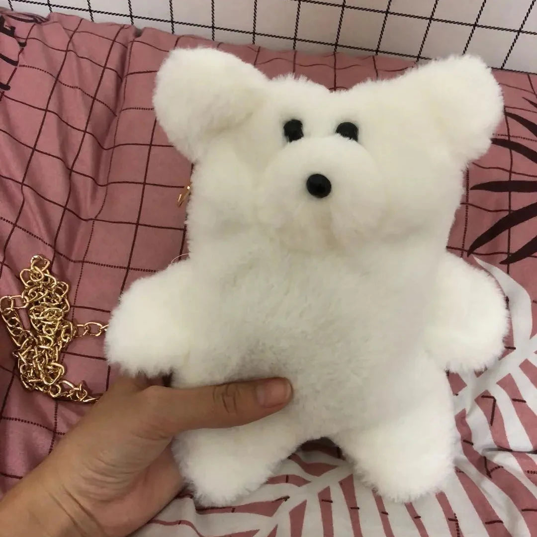 Cartoon Bear Plush Shoulder Bag Handbag