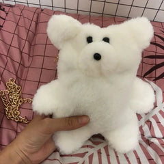 Cartoon Bear Plush Shoulder Bag Handbag
