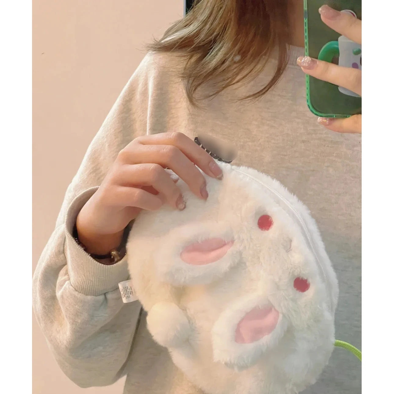 Bunny Women Purse Plush Shoulder Bag Mini Phone Bags