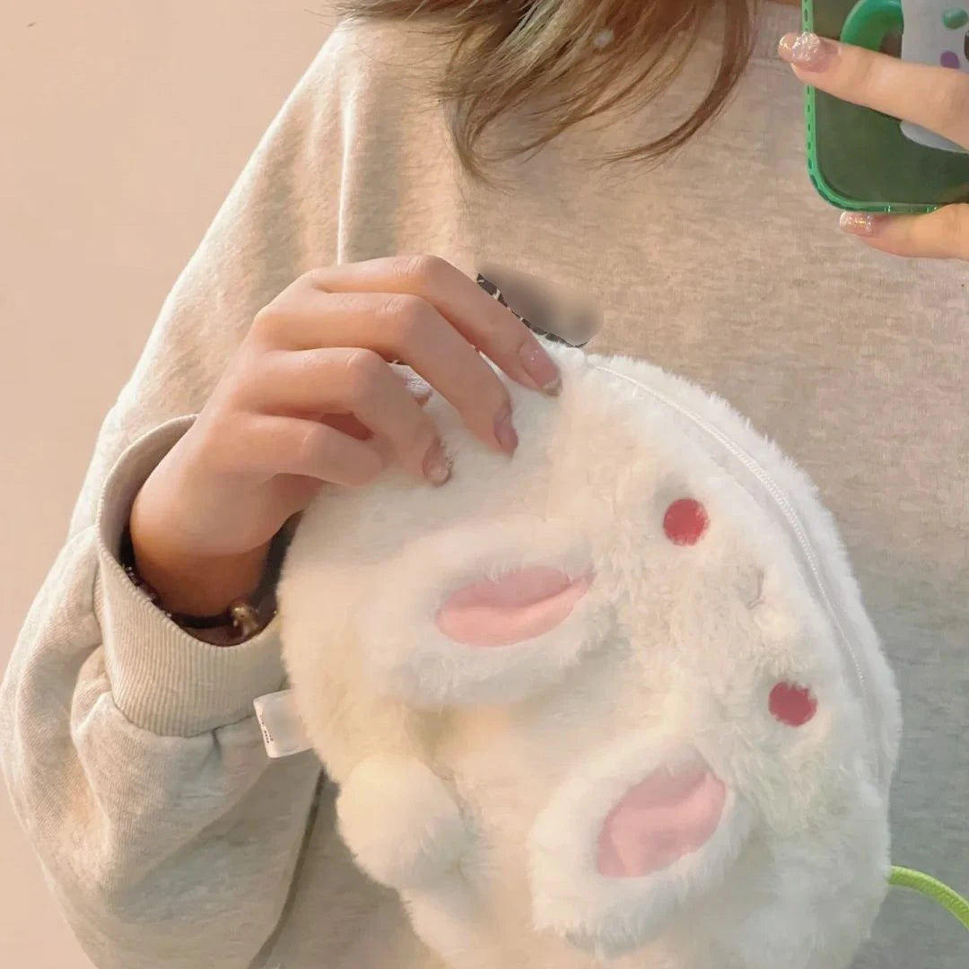 Bunny Women Purse Plush Shoulder Bag Mini Phone Bags