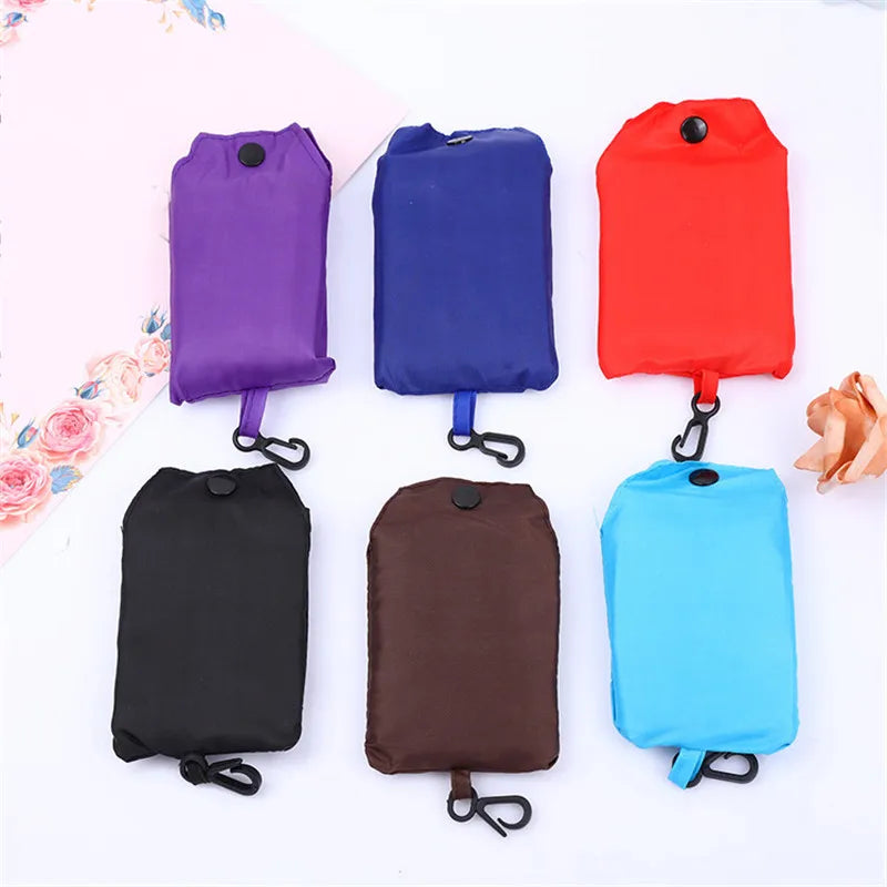 Eco-Friendly Pocket Square Shopping Bag, Foldable Reusable Grocery Tote