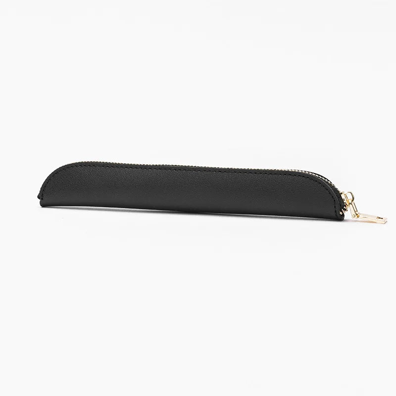 Leather Green Pencil Bag Pouch Small Pencil Pouch