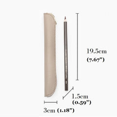 Leather Green Pencil Bag Pouch Small Pencil Pouch